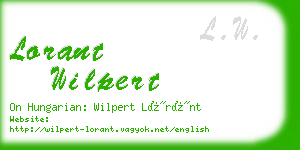 lorant wilpert business card